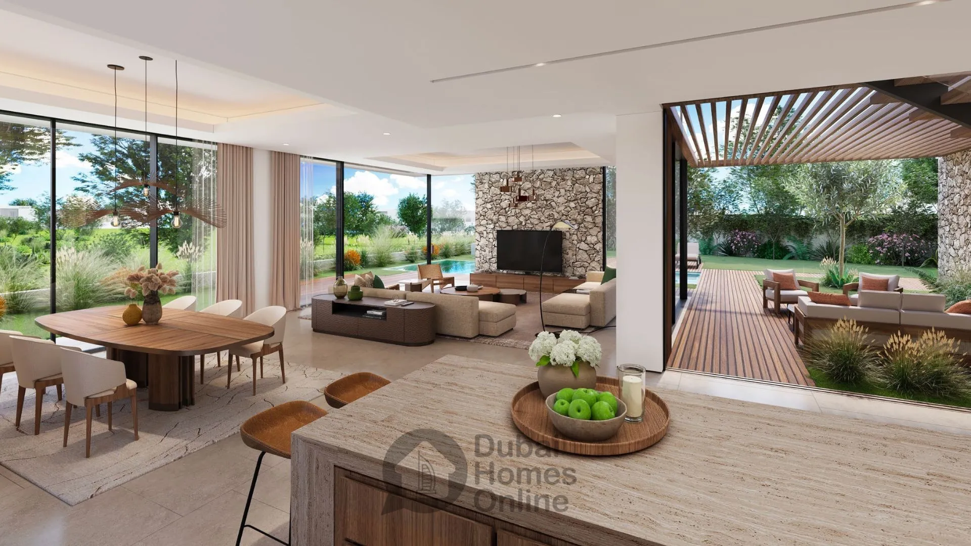 پروژه ویلایی اکرس مراس: خرید ویلای لوکس در دبی در منطقه دبی‌ لند