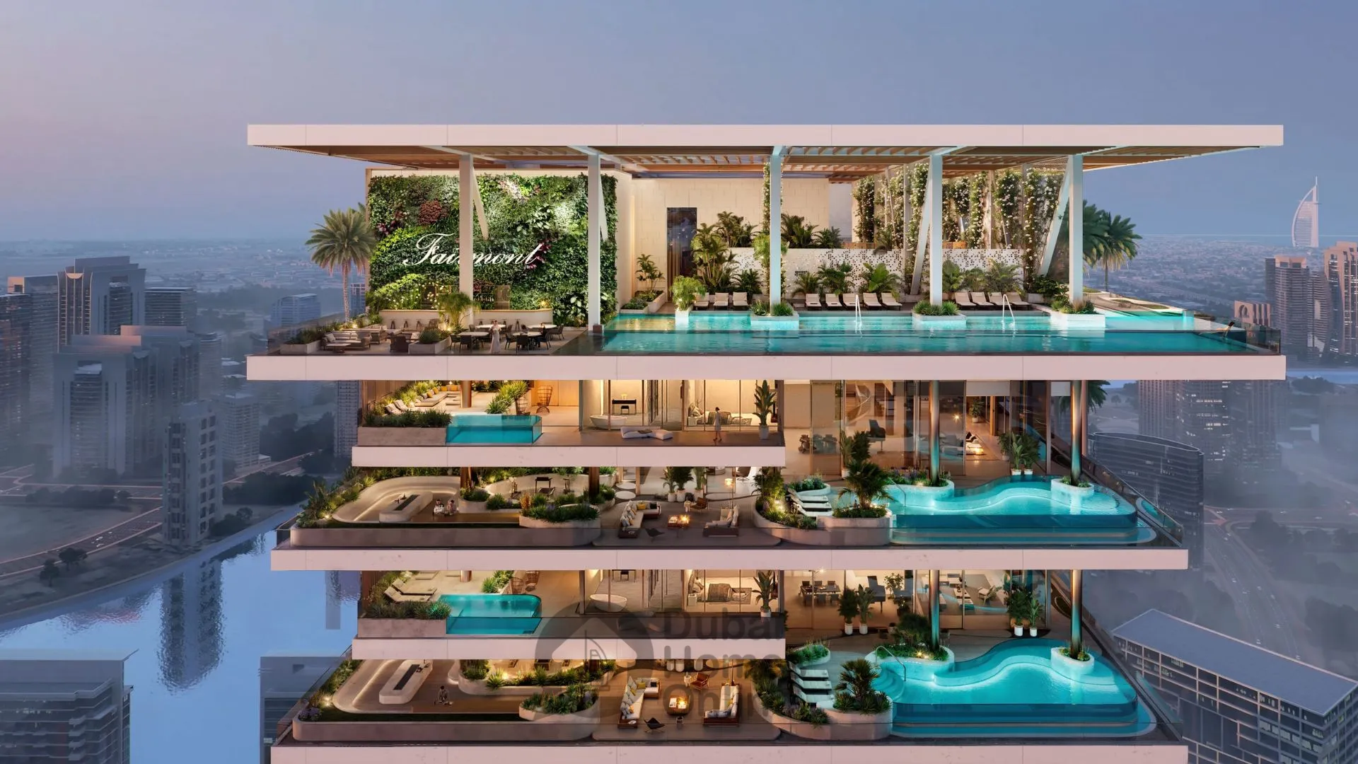 برج فيرمونت ريزيدنسز سولارا دبي: شقق وبنتهاوس دوبلكس للبيع في وسط مدينة دبي