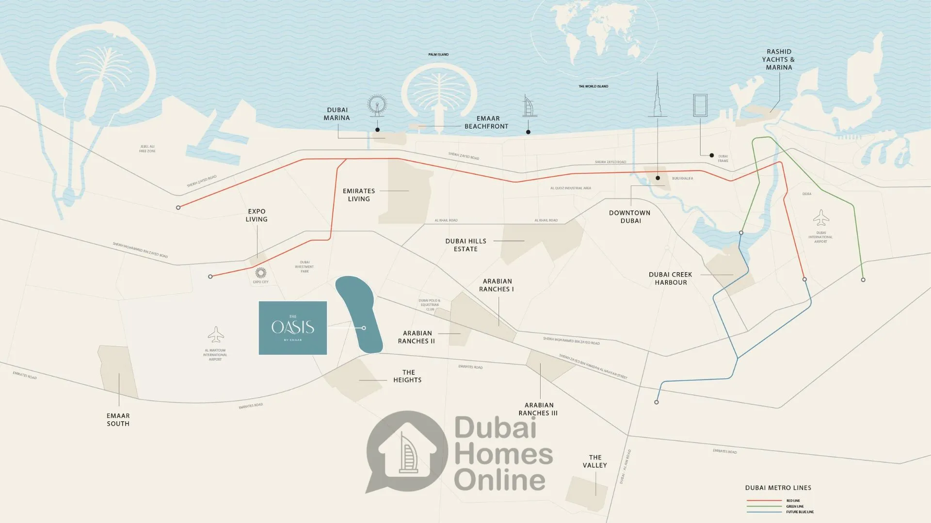 فلل اعمار ادرس اويسيس: فلل فاخرة للبيع في دبي في منطقة اويسيس دبي