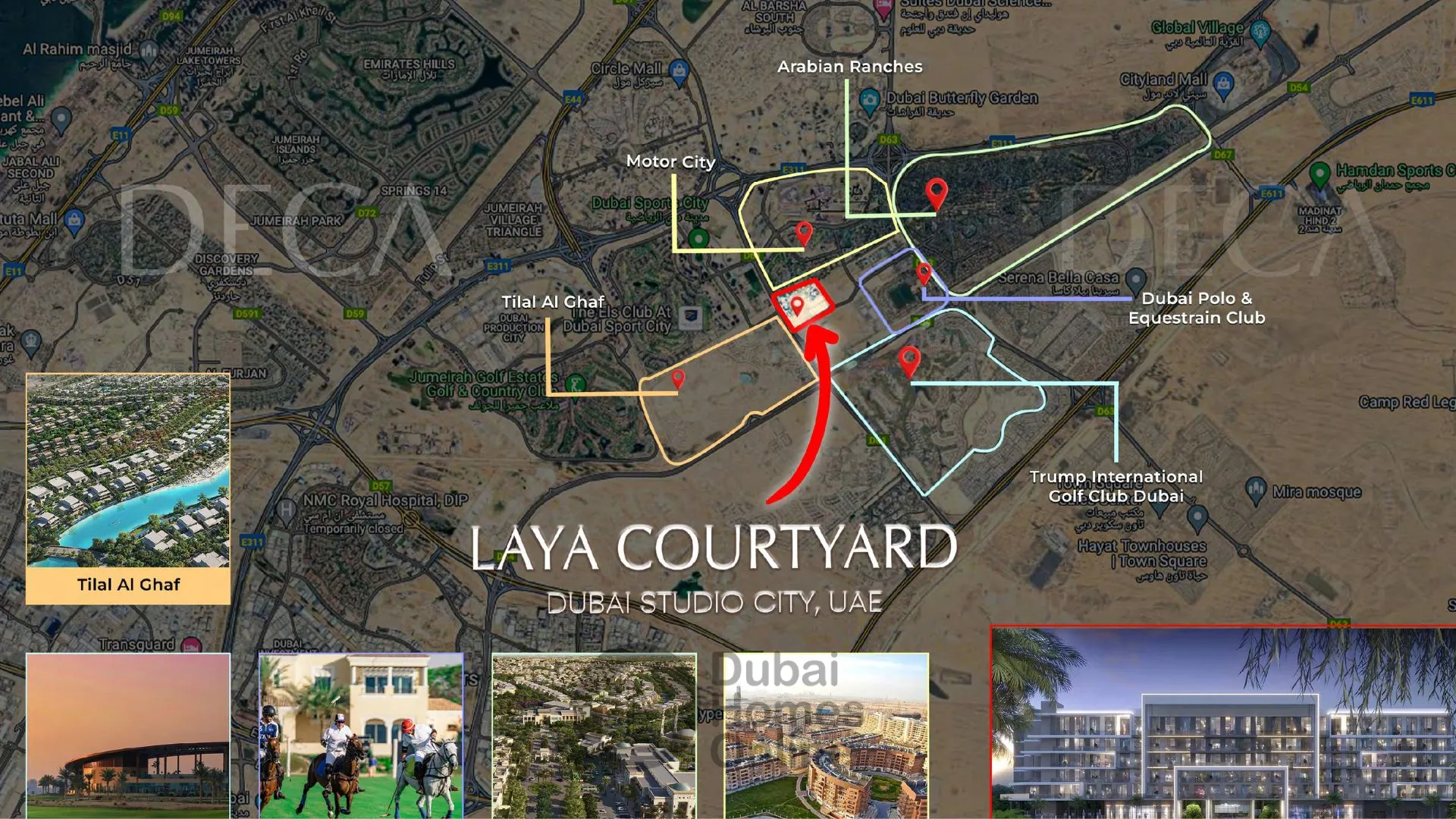 شقق لايا كورتيارد من ديكا في مدينة دبي للاستوديوهات