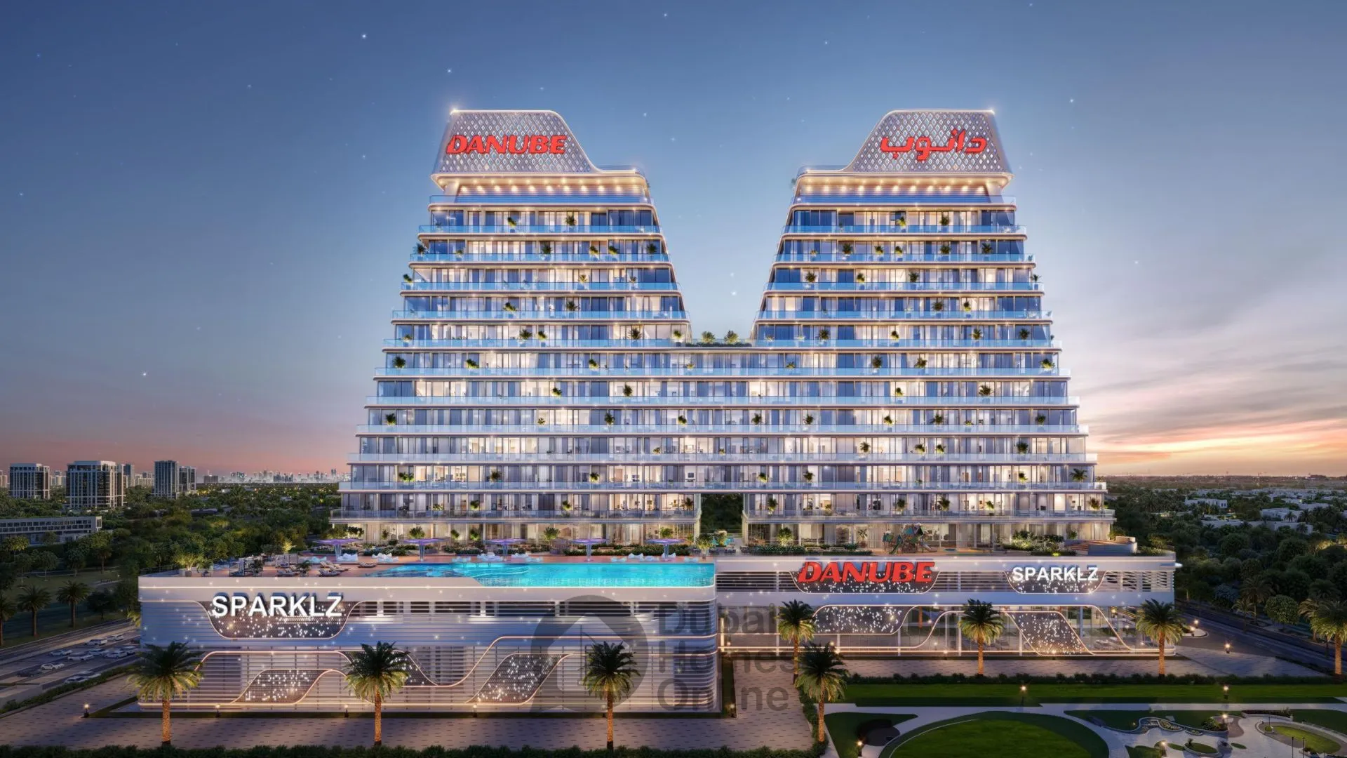 آپارتمان های دانوب اسپارکلز دبی در منطقه الفرجان دبی