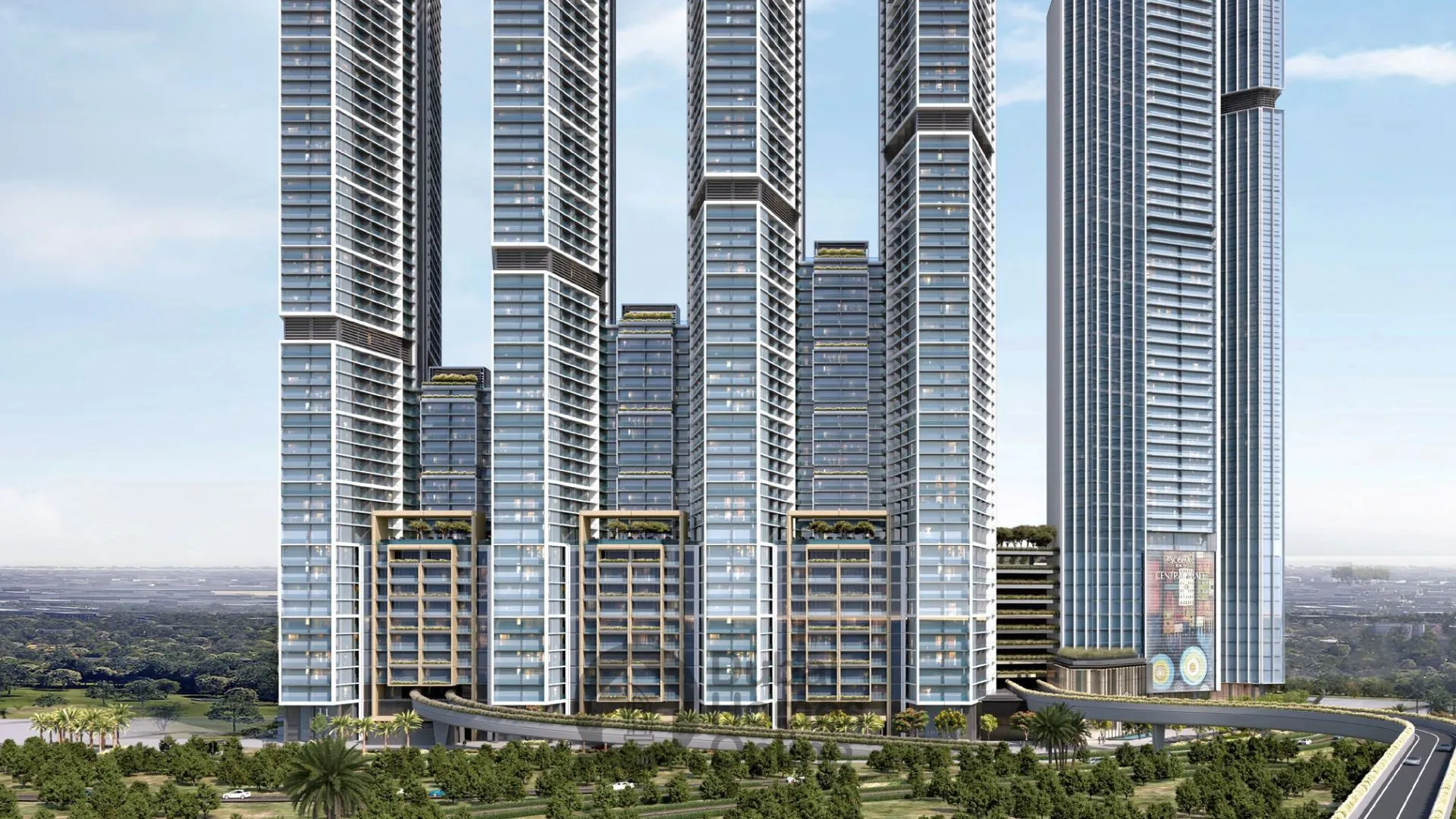 شقق شوبا سنترال للبيع في دبي على شارع الشيخ زايد دبي