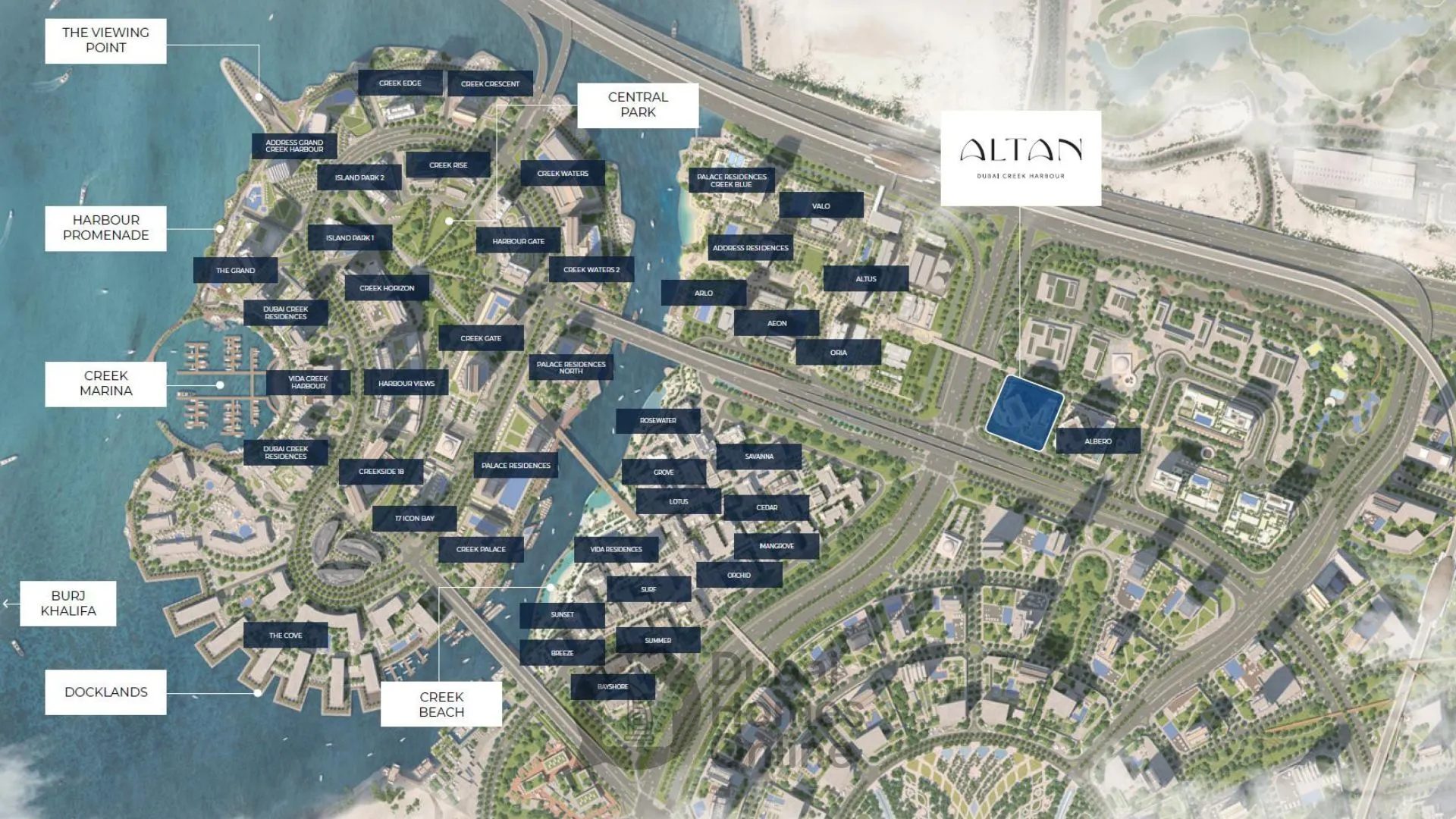 خرید آپارتمان‌ در پروژه اعمار آلتان در منطقه دبی کریک هاربر