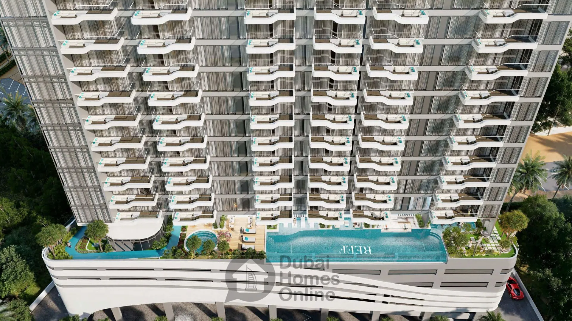 Reef 998 Apartments at Dubai Land Residence Complex + Price and Details