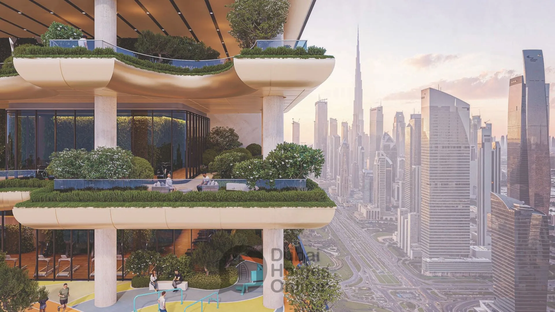 مشروع شقق شوبا سكاي باركس للبيع في الخليج التجاري بدبي