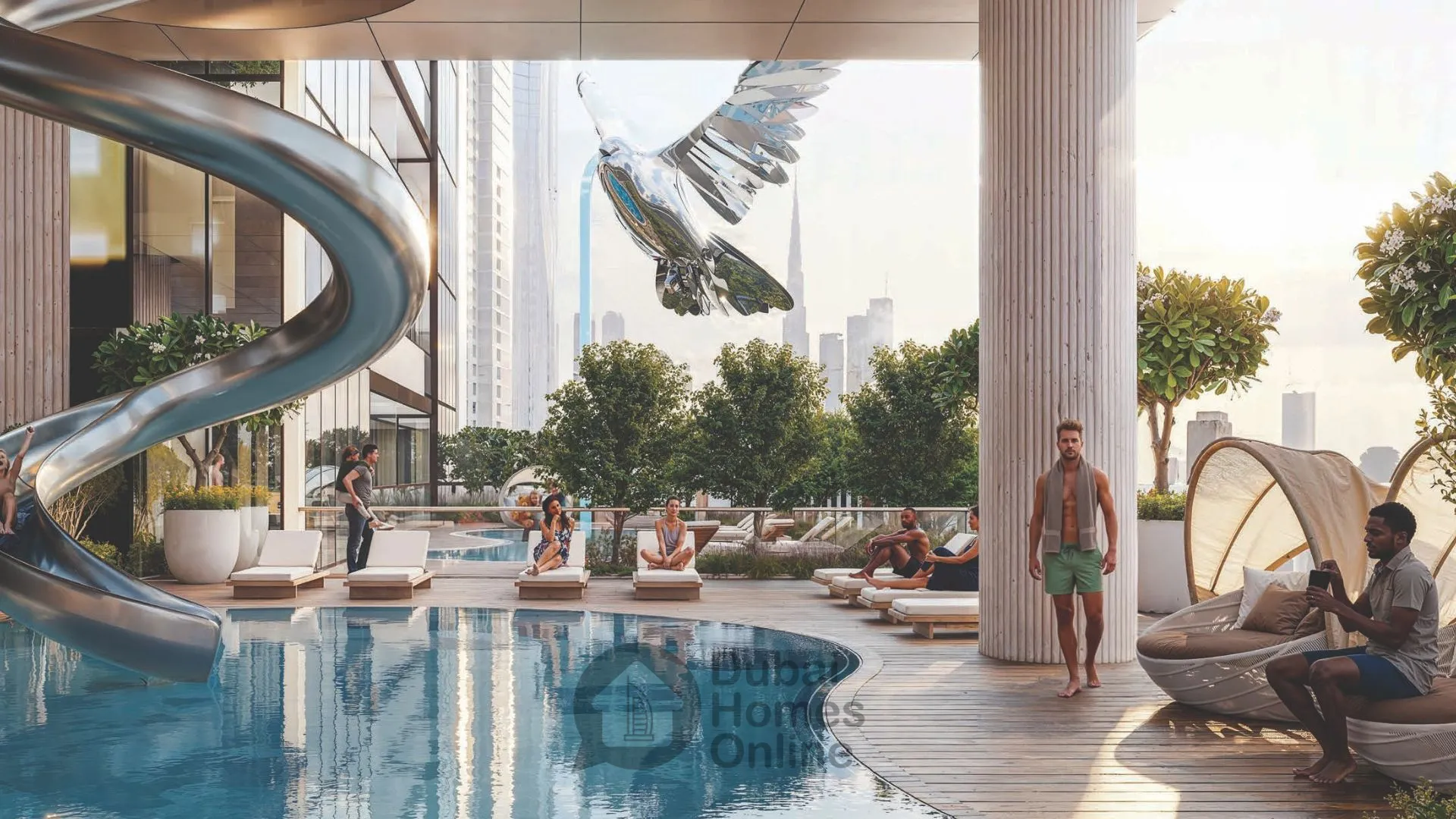 مشروع شقق شوبا سكاي باركس للبيع في الخليج التجاري بدبي