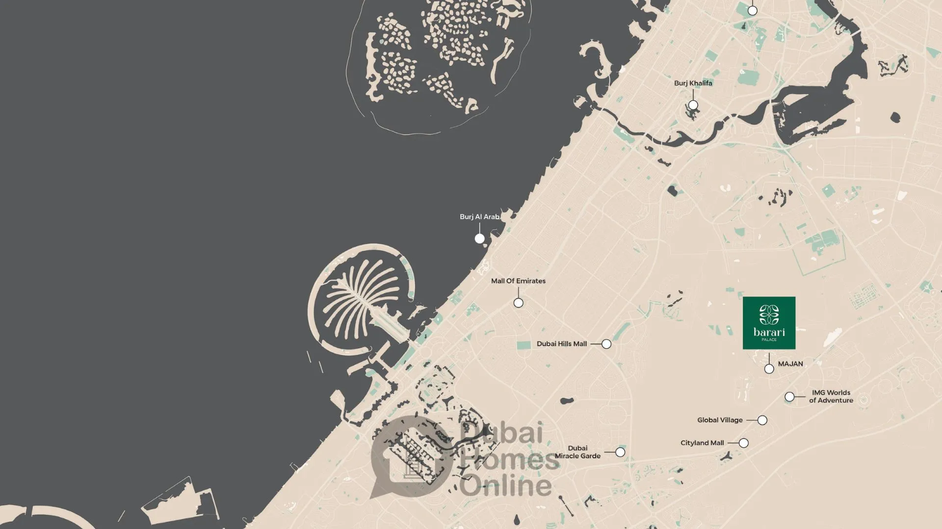 Barari Palace Apartments For Sale at Majan Dubai