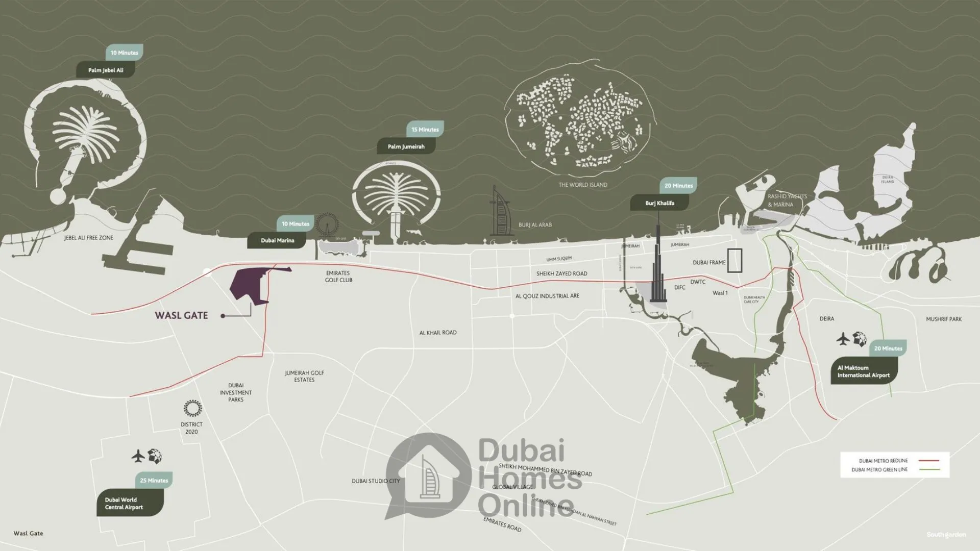 خرید آپارتمان در پروژه الوصل گیت از پانتئون در منطقه جبل علی دبی