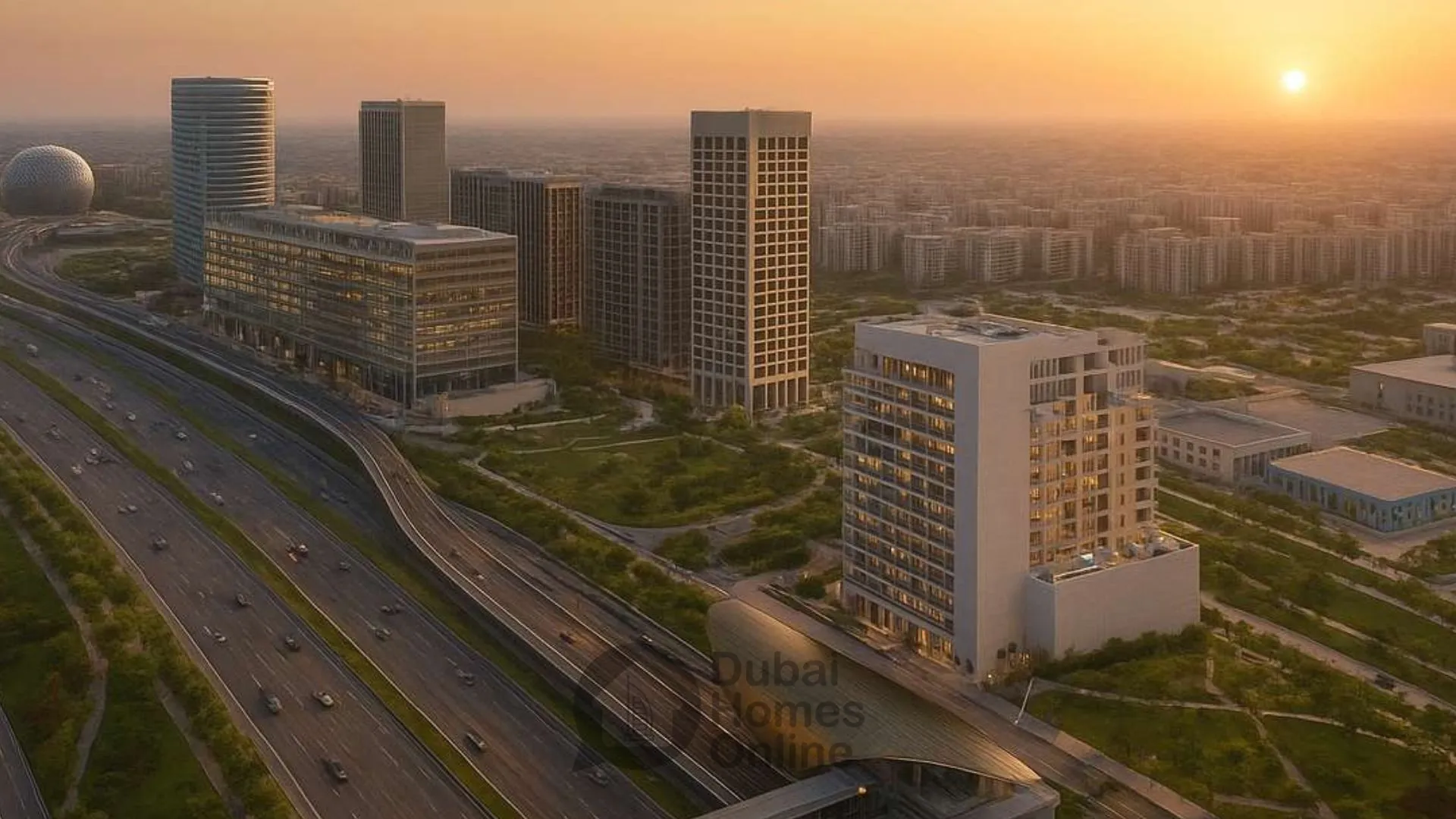 آپارتمان‌های متروپوینت برای فروش در مرکز جبل علی در دبی