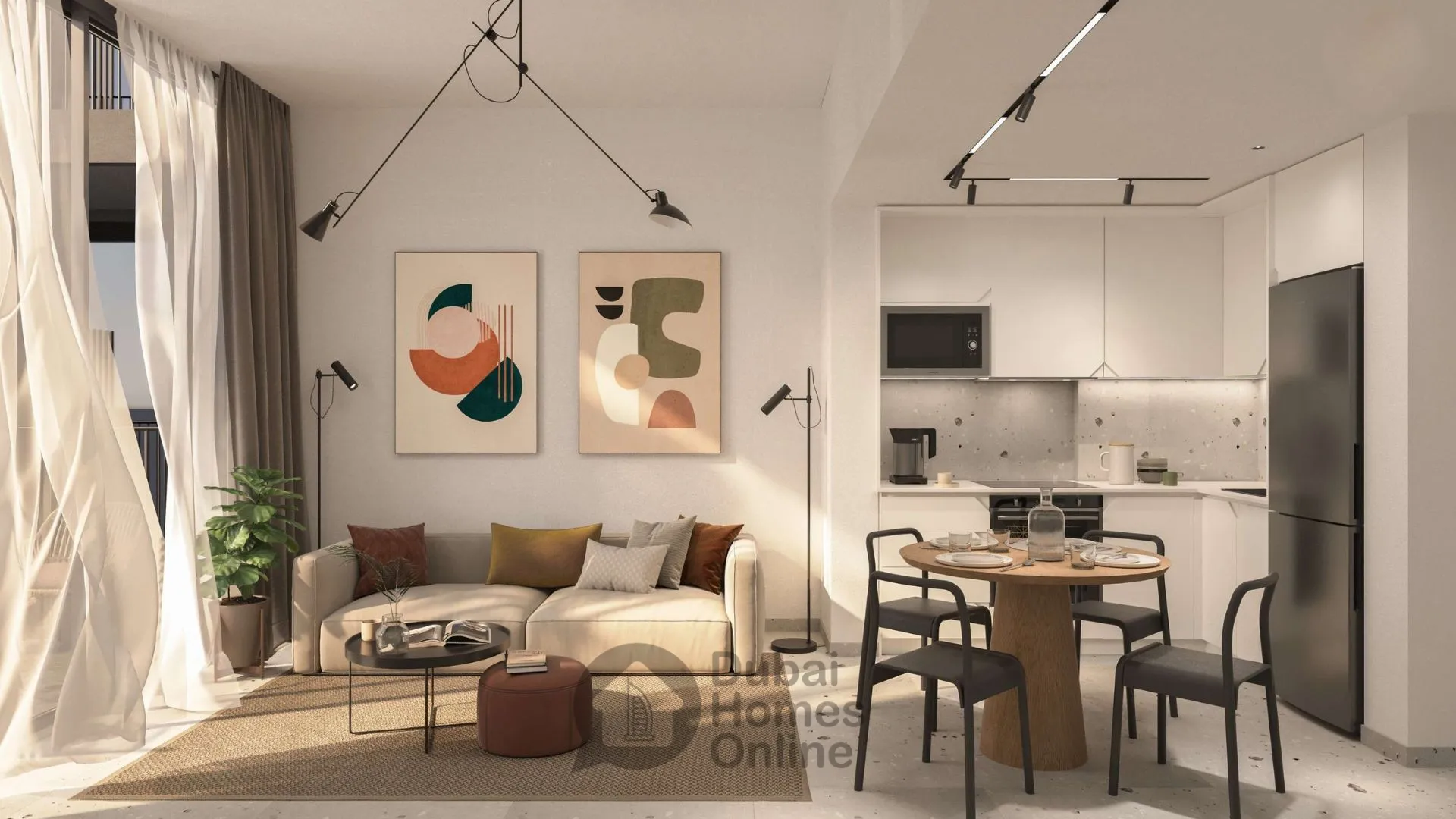 آپارتمان‌های متروپوینت برای فروش در مرکز جبل علی در دبی