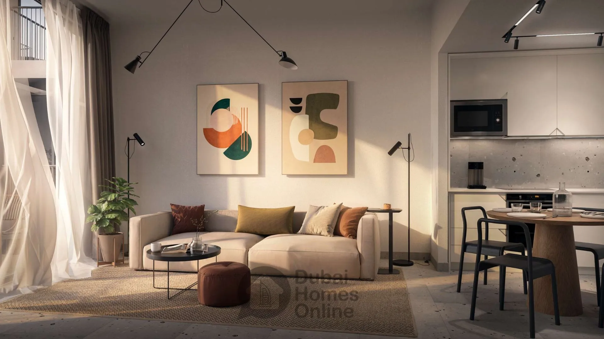 آپارتمان‌های متروپوینت برای فروش در مرکز جبل علی در دبی