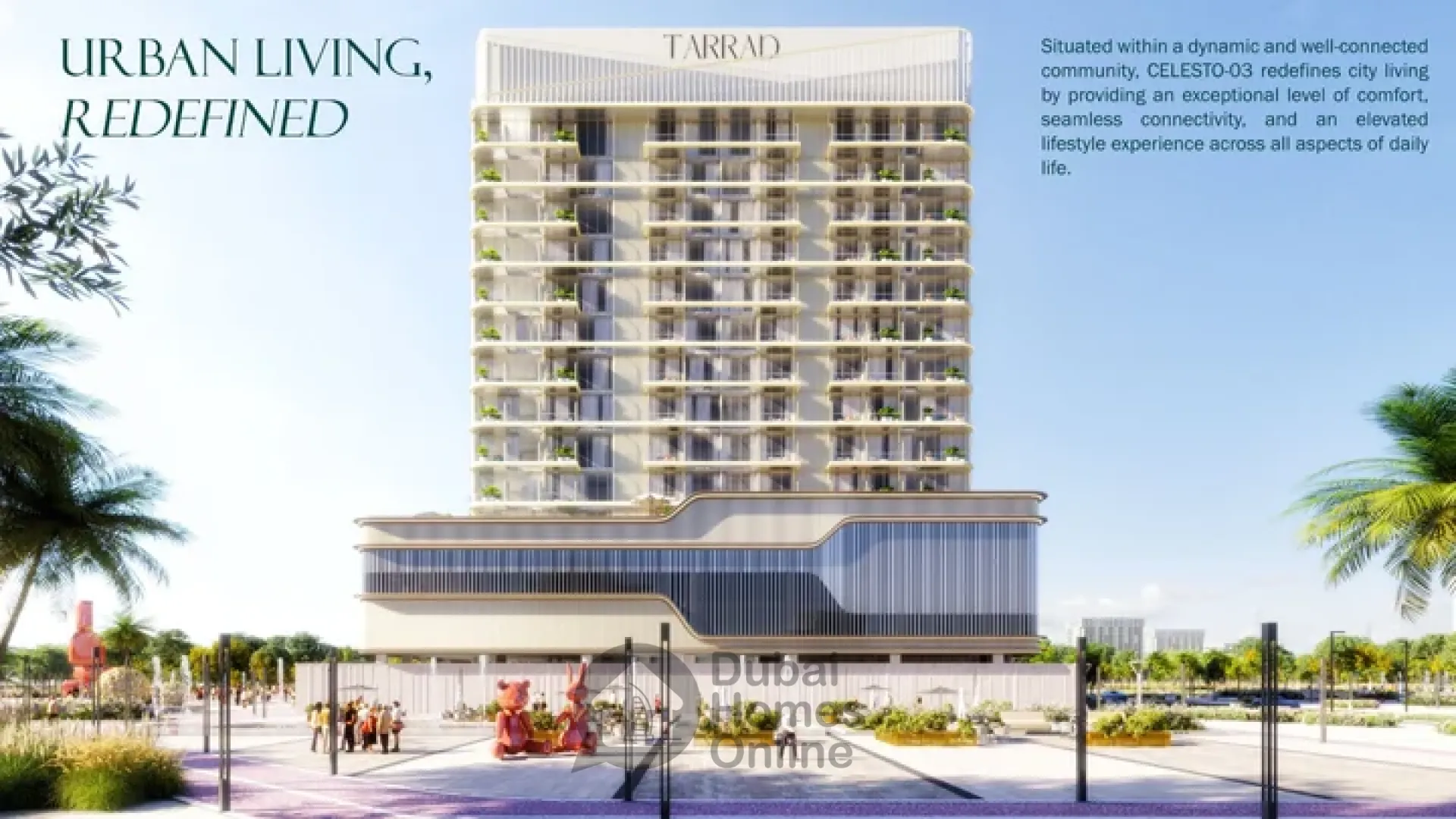 Celesto 3 Apartments By Tarrad For Sale at Dubai Land Residence Complex