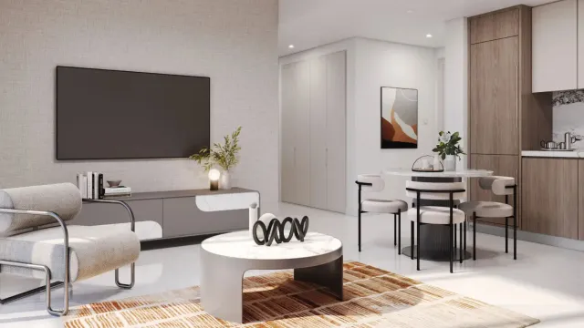 Полностью готовая студия на продажу в Beach Oasis 2 от Azizi в Dubai Studio City