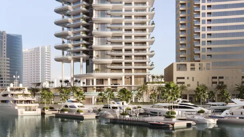 مشروع شقق فيلا للبيع من أمنيات في الخليج التجاري في دبي