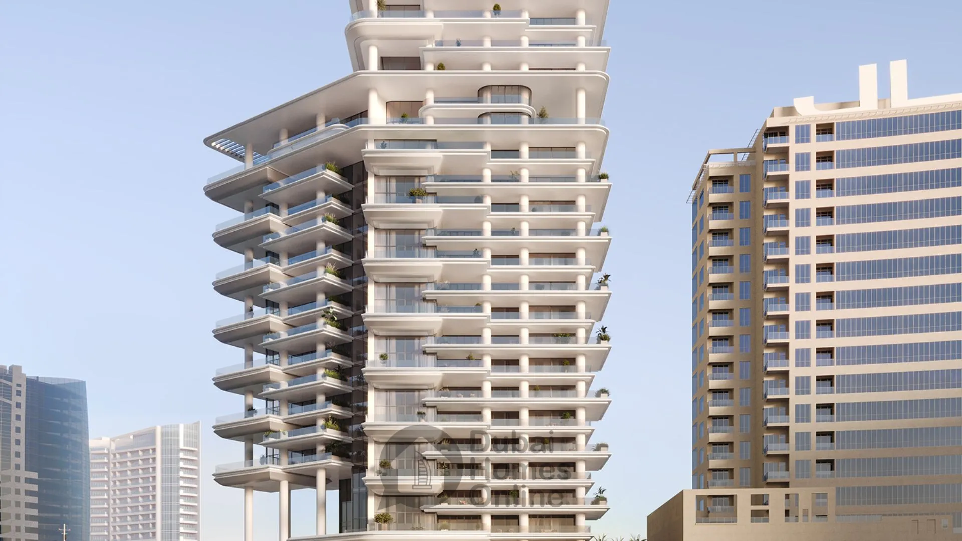 مشروع شقق فيلا للبيع من أمنيات في الخليج التجاري في دبي