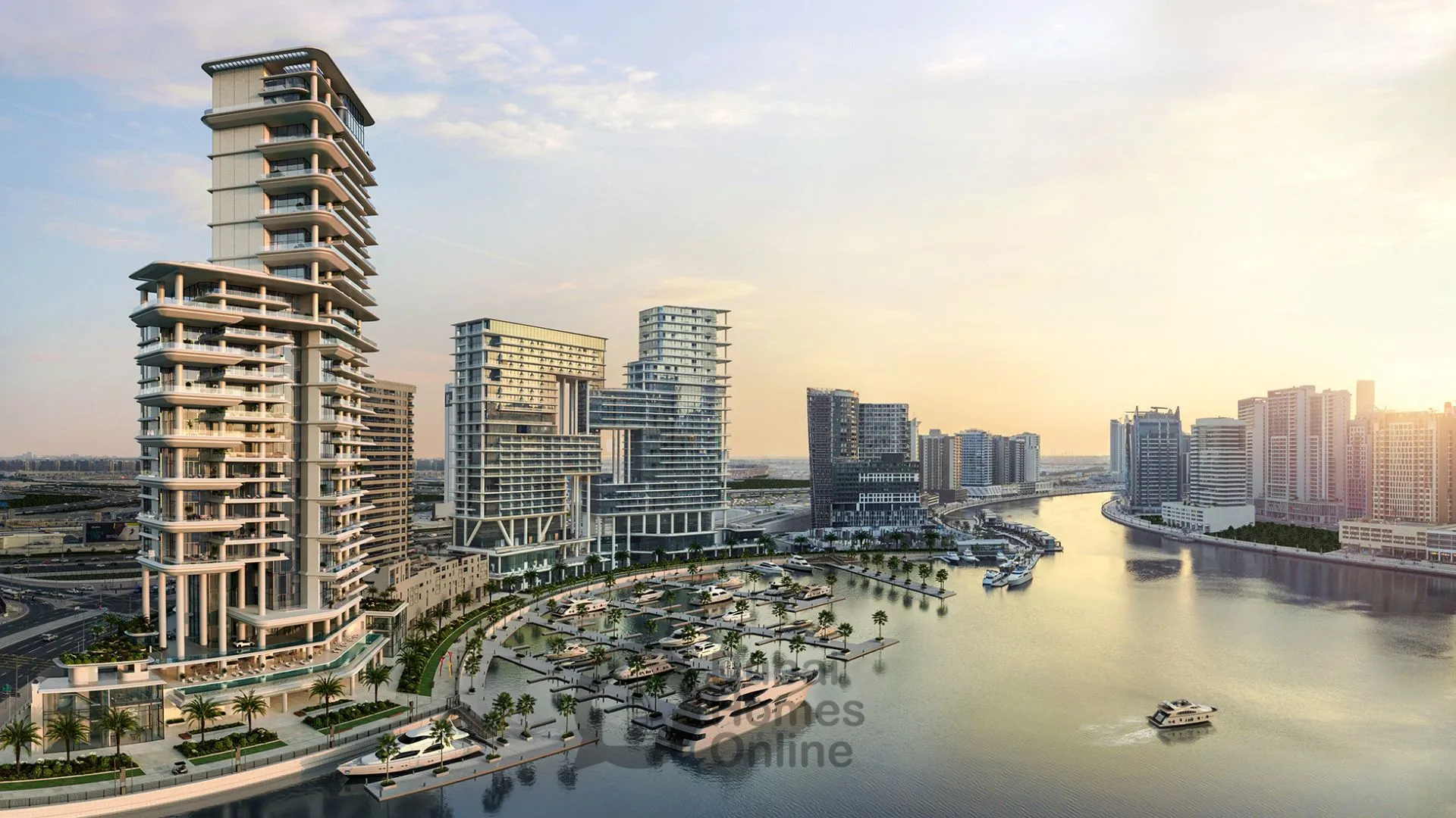 مشروع شقق فيلا للبيع من أمنيات في الخليج التجاري في دبي