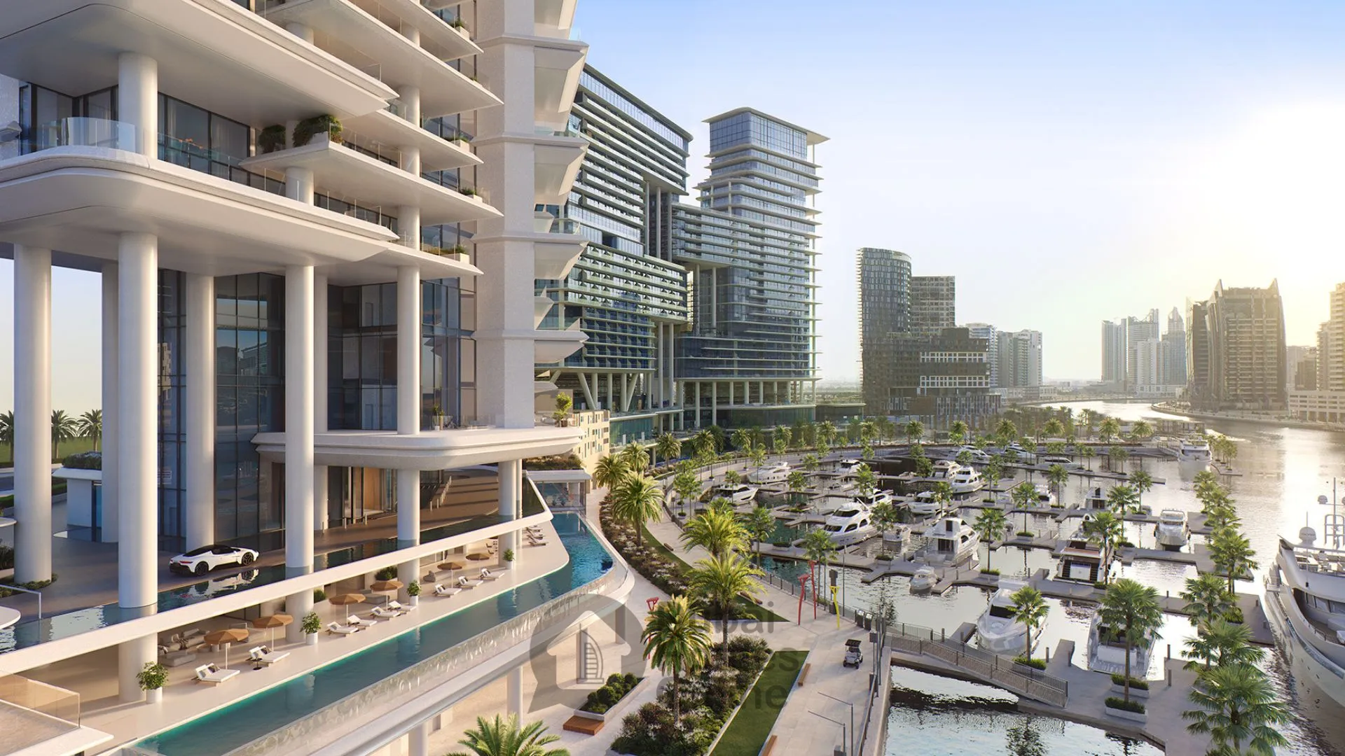 مشروع شقق فيلا للبيع من أمنيات في الخليج التجاري في دبي