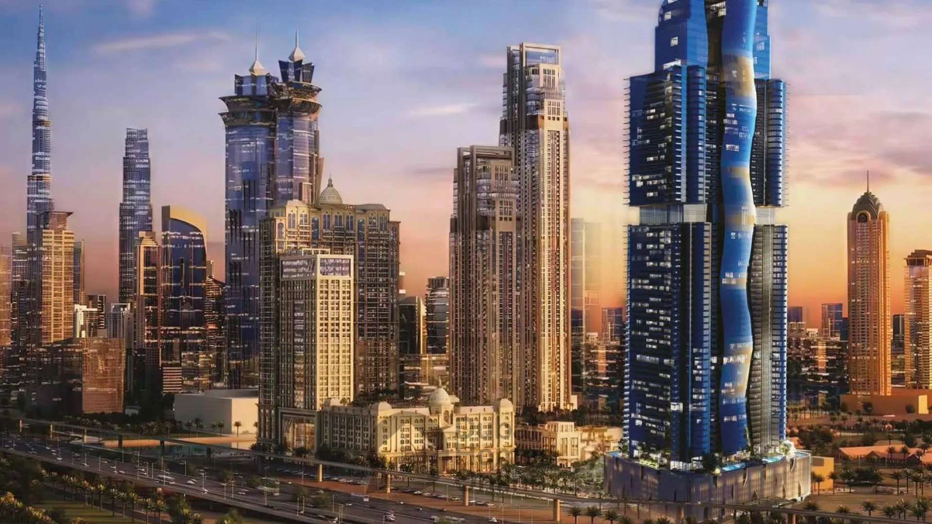 شقق برج الحبتور للبيع في شارع الشيخ زايد في دبي