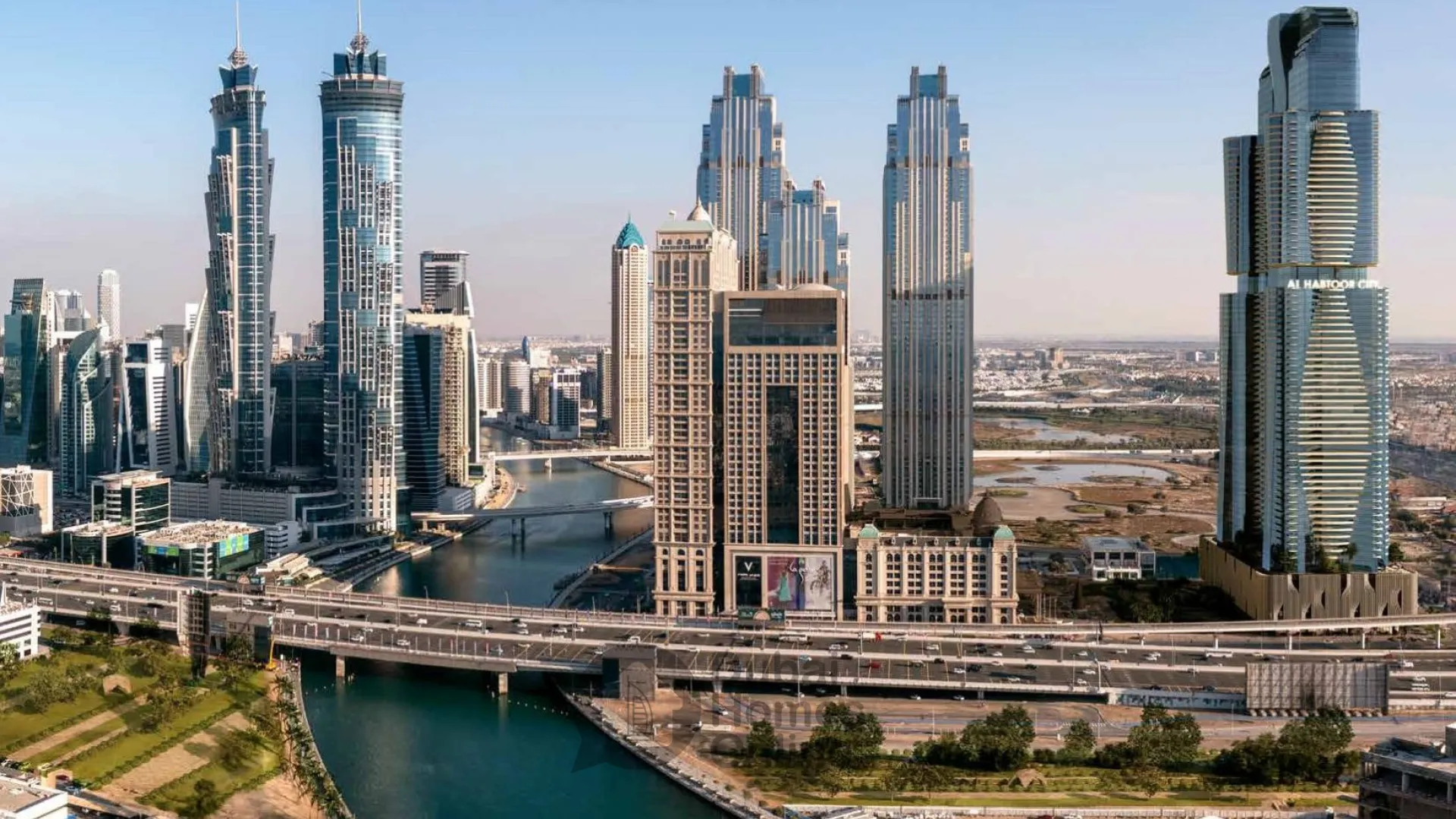 شقق برج الحبتور للبيع في شارع الشيخ زايد في دبي