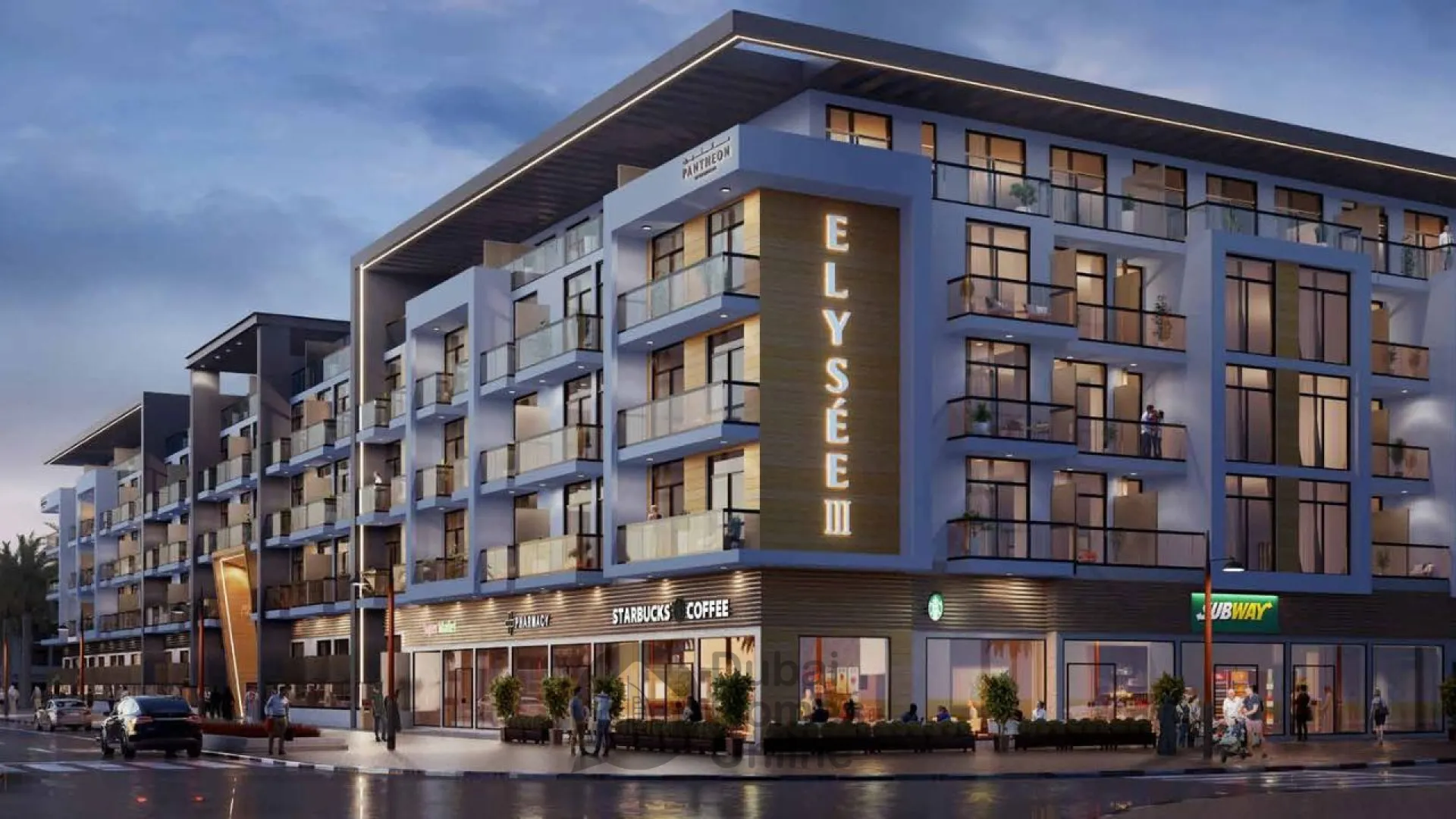 خرید خانه در پروژه مسکونی آپارتمان های الیزه هایتس پانثیون در منطقه جی وی سی دبی