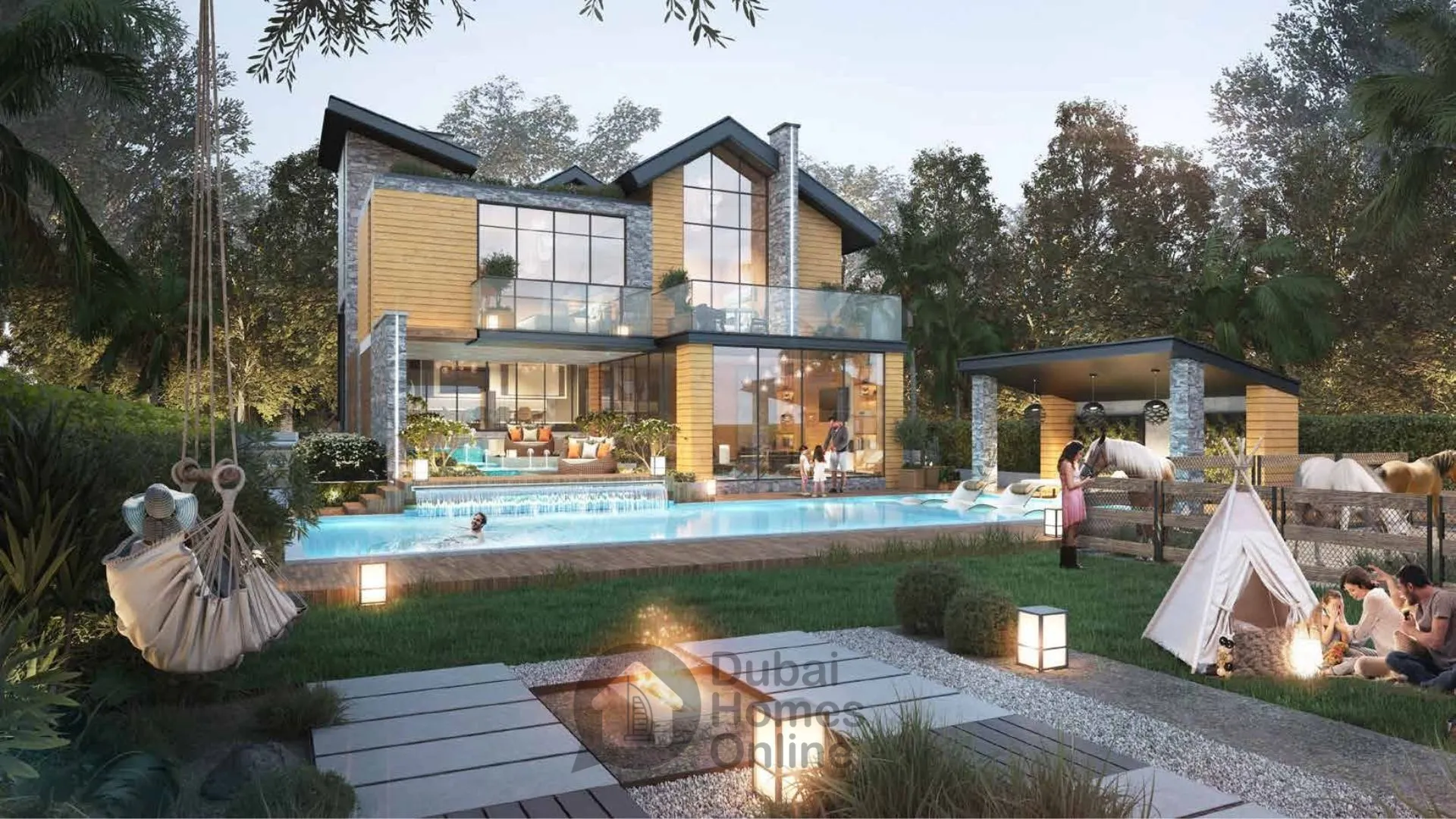 مشروع فلل ذا فارم هاوس للبيع من داماك العقارية في داماك هيلز 2 في دبي