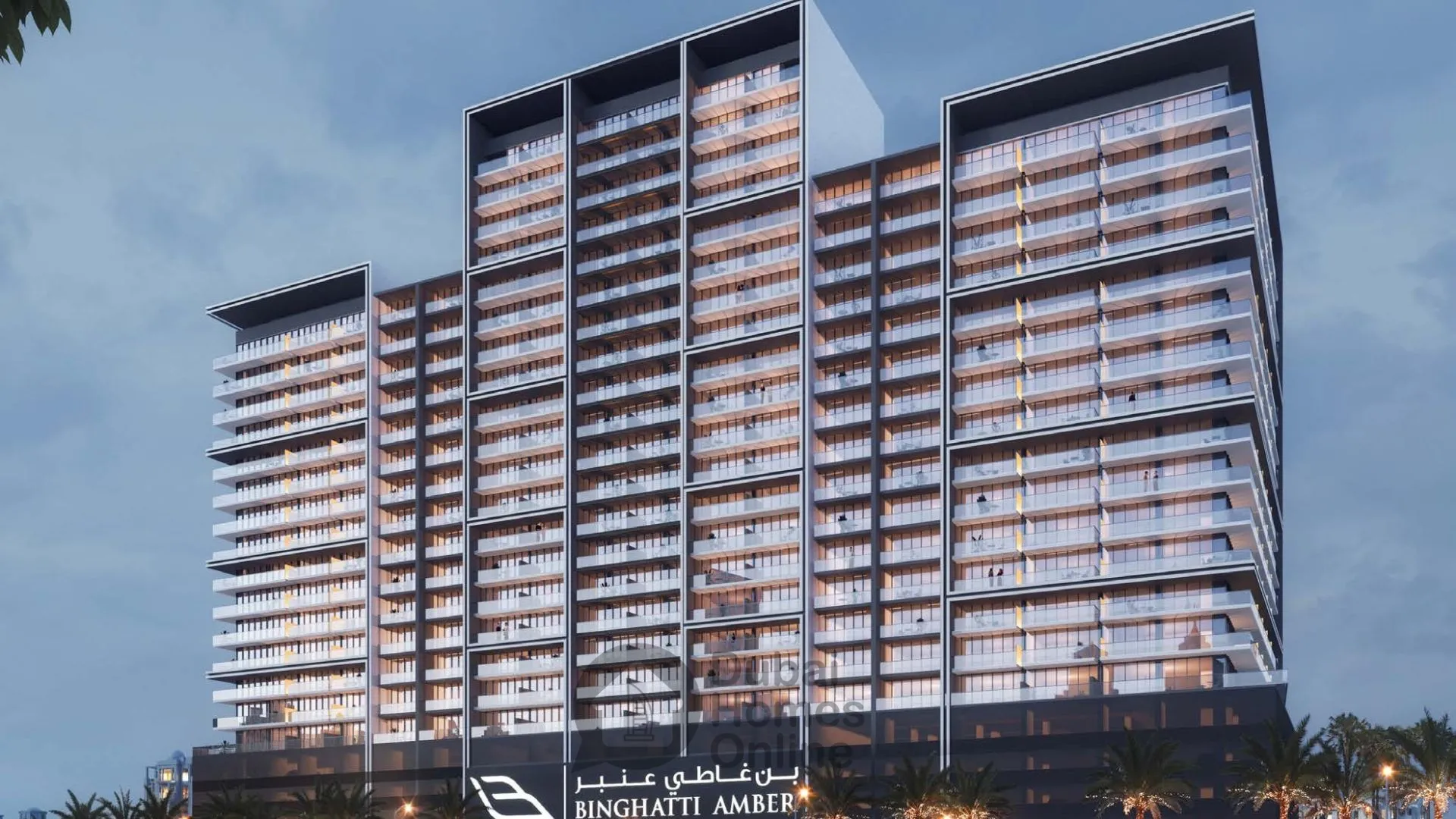 مشروع شقق بن غاطي عنبر للبيع من بن غاطي في قرية جميرا الدائرية في دبي