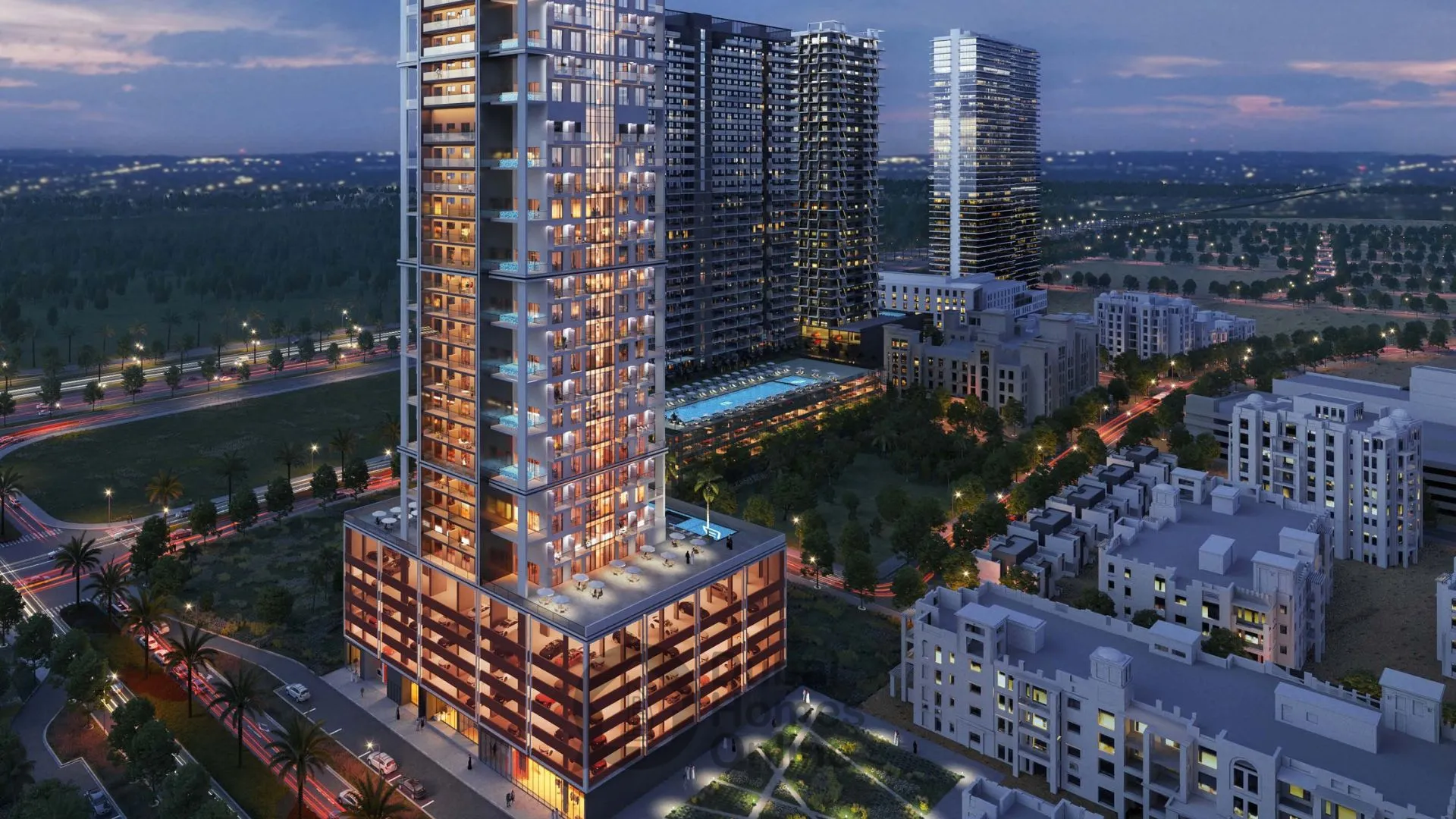 مشروع شقق بن غاطي هاوس للبيع من قبل بن غاطي في قرية جميرا الدائرية في دبي