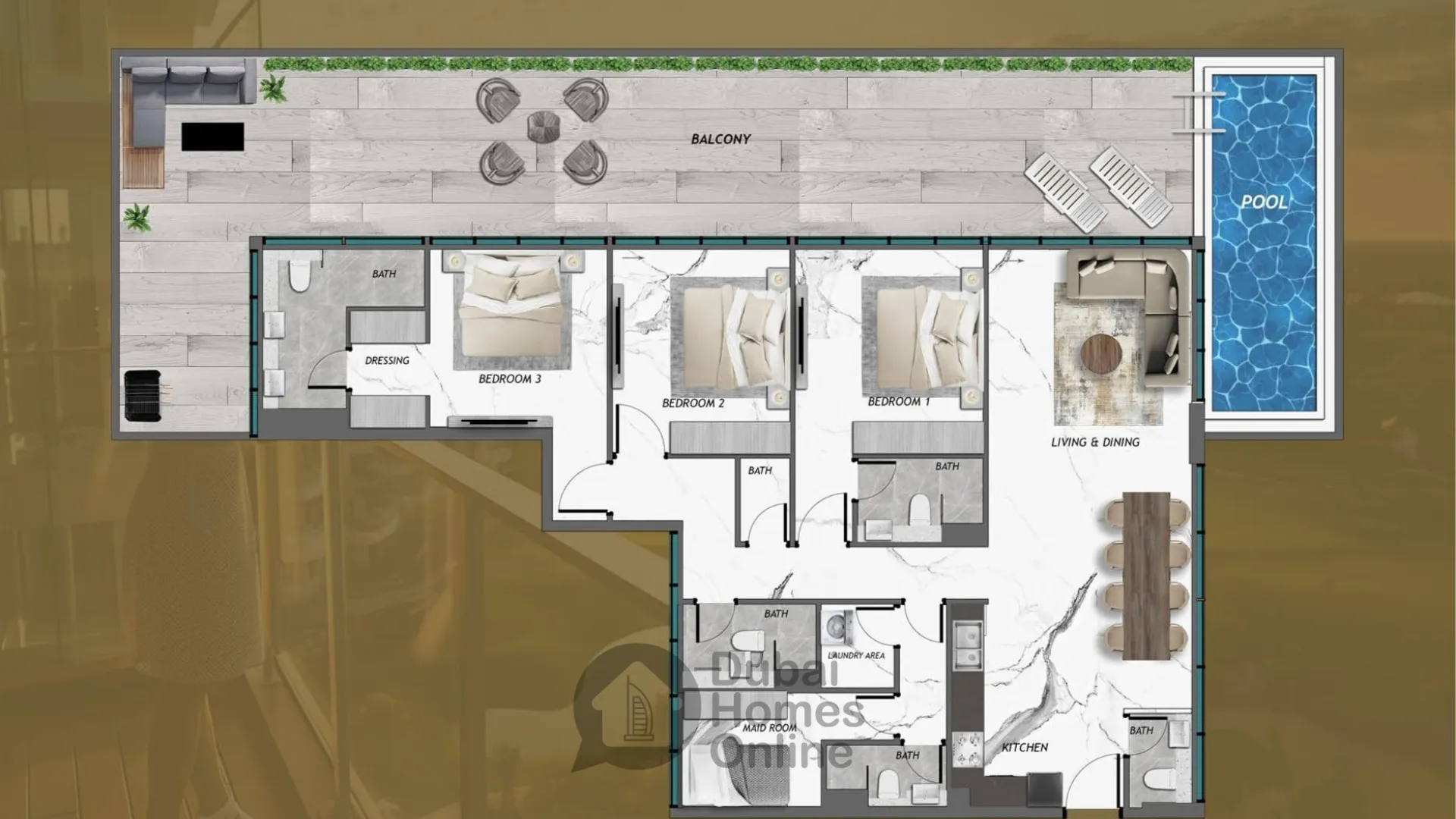 مشروع شقق سمانا جولف فيوز للبيع في مدينة دبي الرياضية