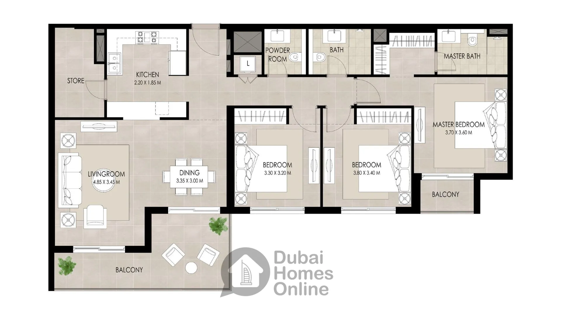 آپارتمان های مایفر نشاما برای فروش در منطقه تاون اسکوئر دبی