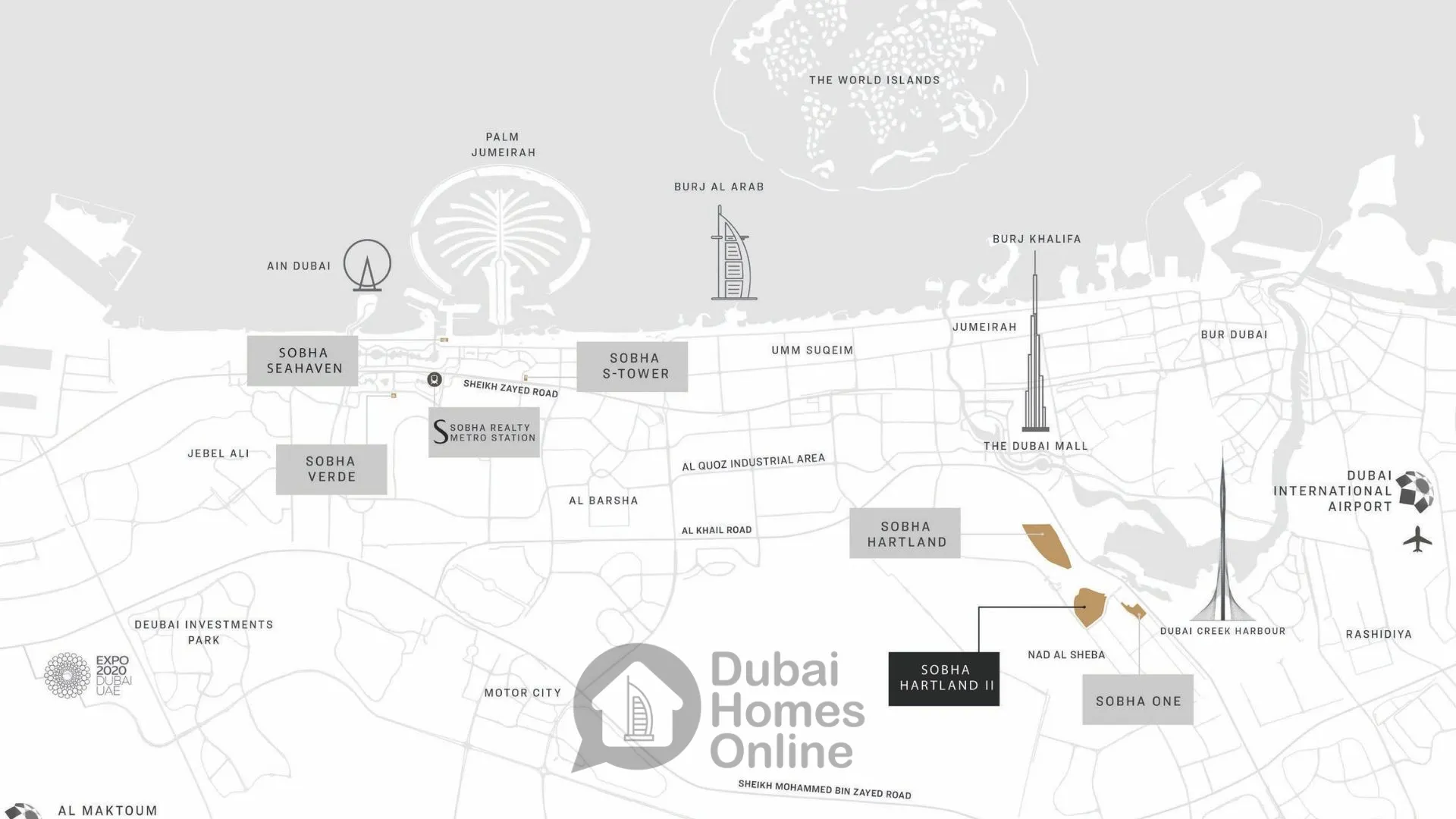 شقق 340 ريفرسايد كريسنت للبيع في شوبا هارتلاند 2 في دبي