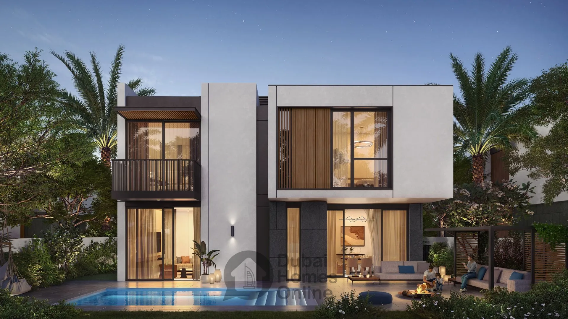 فلل هافن من الدار العقارية : فلل فاخرة للبيع  في دبي لاند