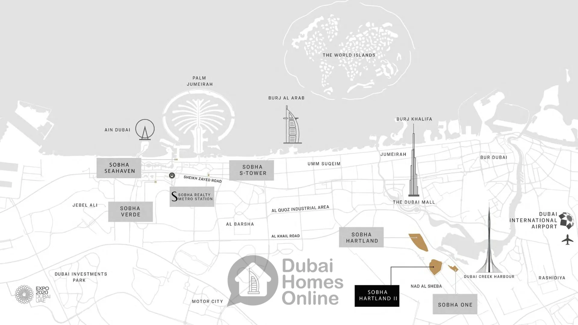 شقق 310 ريفرسايد كريسنت للبيع في شوبا هارتلاند 2 في دبي