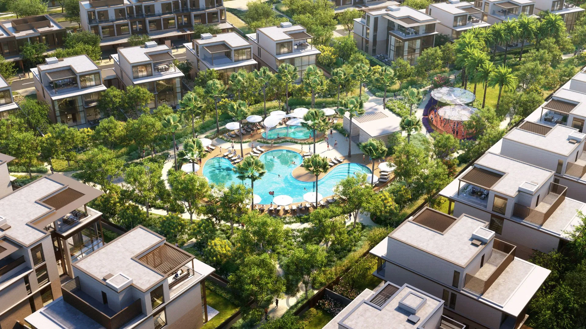 ویلاها و تاون هاوس‌های لاکچری در ند الشبا گاردنز فاز ۴ در دبی از مراس