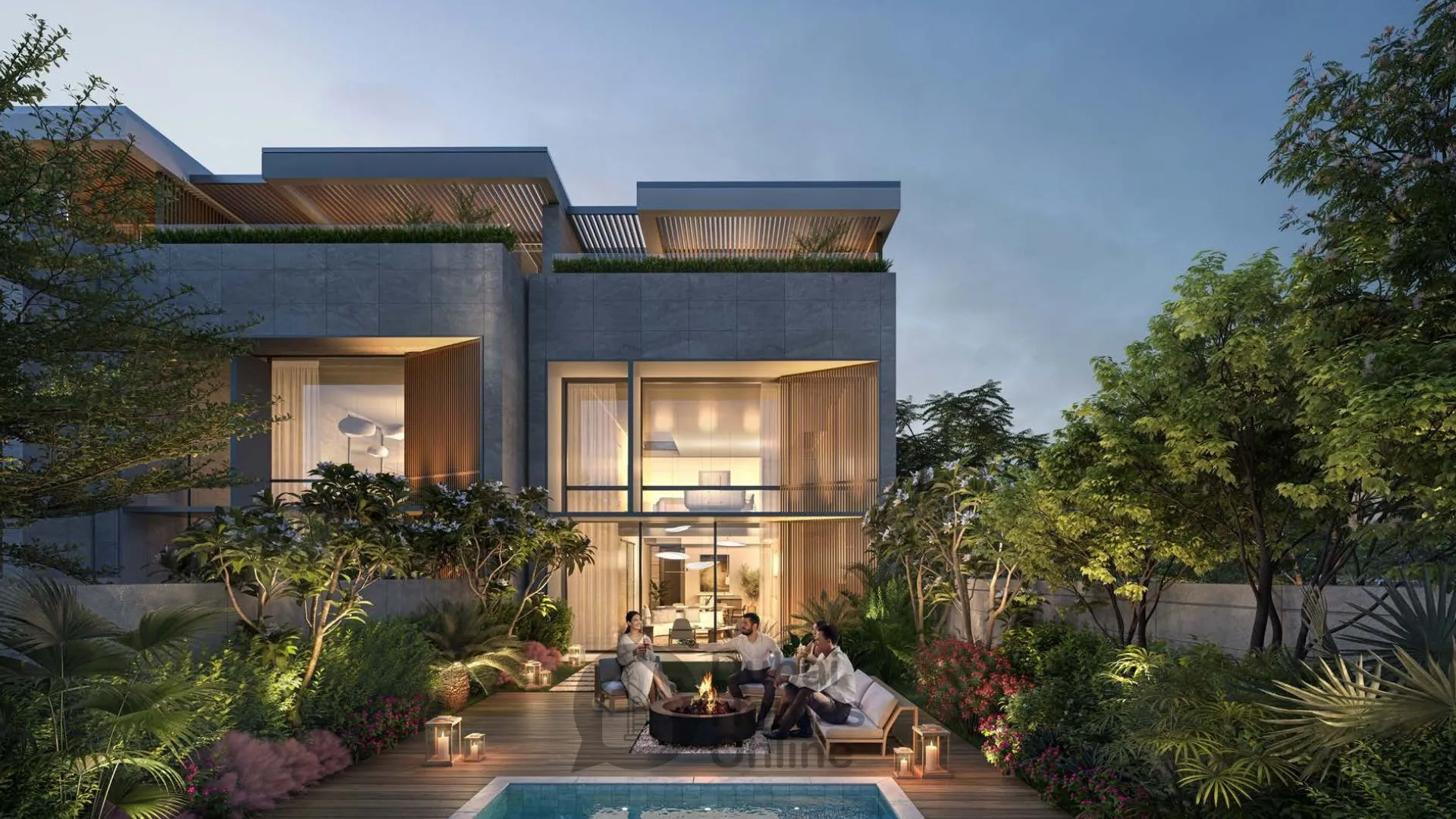 بلاجيت 32 في تلال الغاف | كلوب فلل فاخرة وأكواخ مائية للبيع في دبي