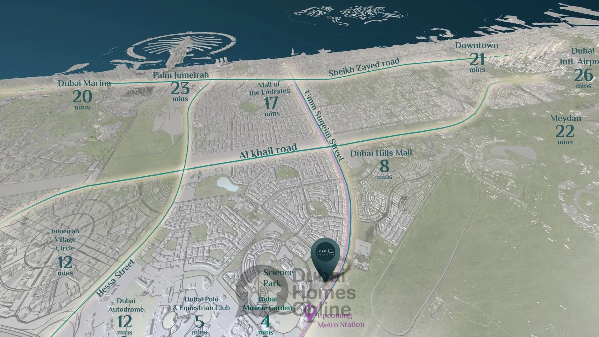 مشروع سكاي هيلز ريزيدنسز: شقق للبيع في مجمع دبي للعلوم