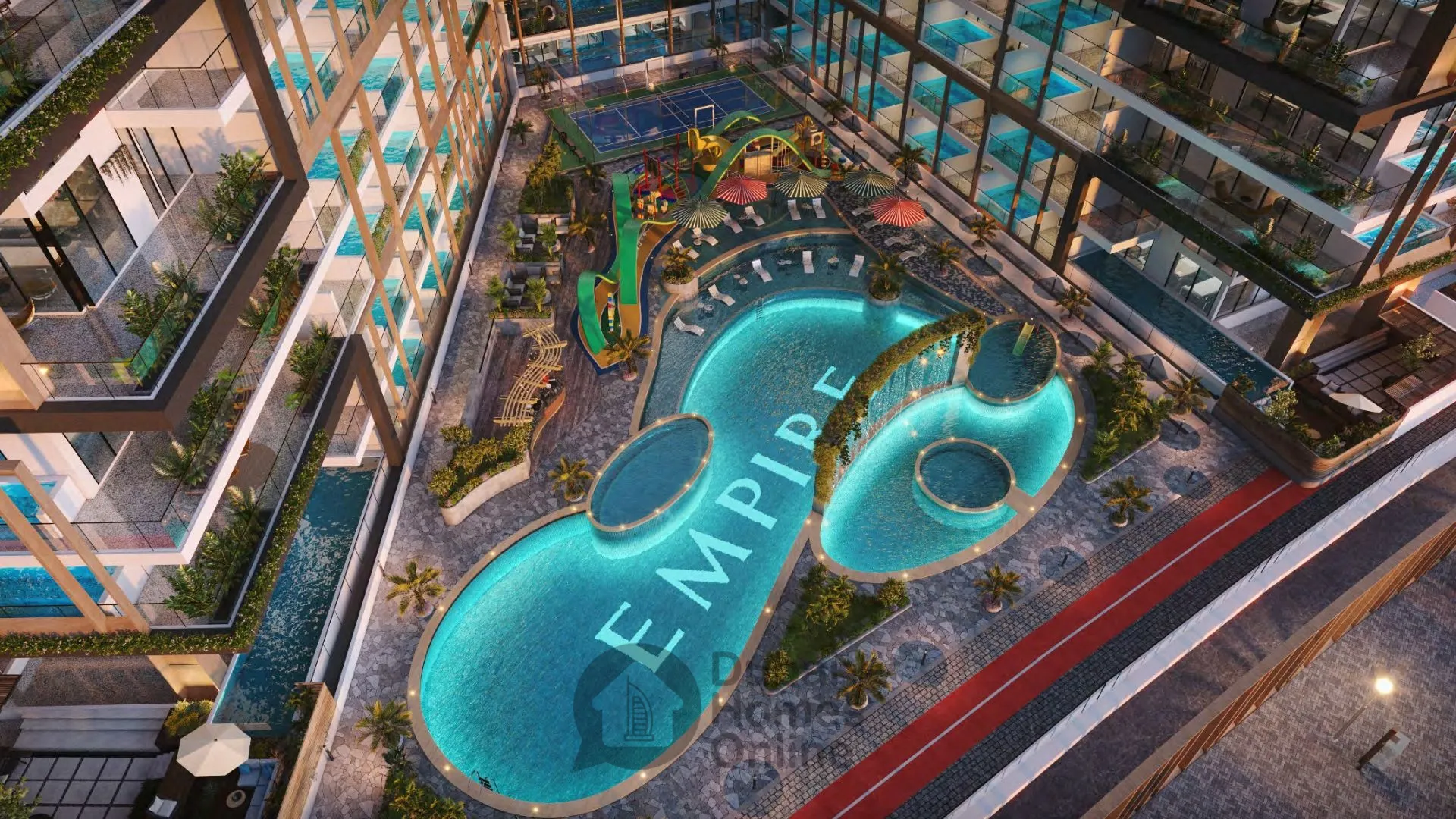 مشروع شقق إمباير إستيتس: شقق وشقق سكاي فيلا دوبلكس للبيع في أرجان دبي