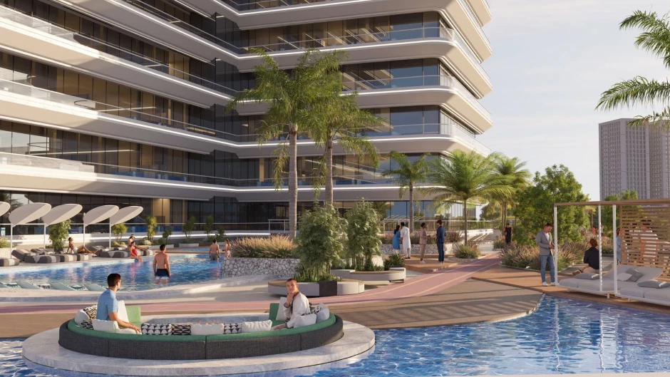 Samana IVY Gardens 2 Apartments For Sale in Dubai Land Residence Complex 