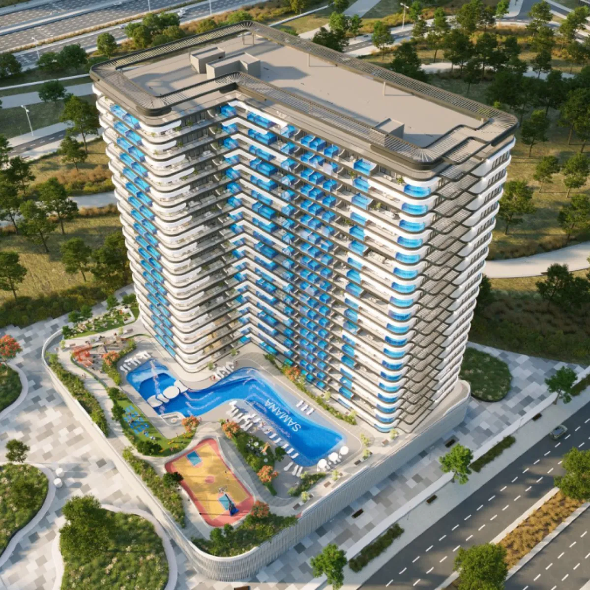 Samana Resorts: Apartments with Private Pools For Sale in Dubai Production City