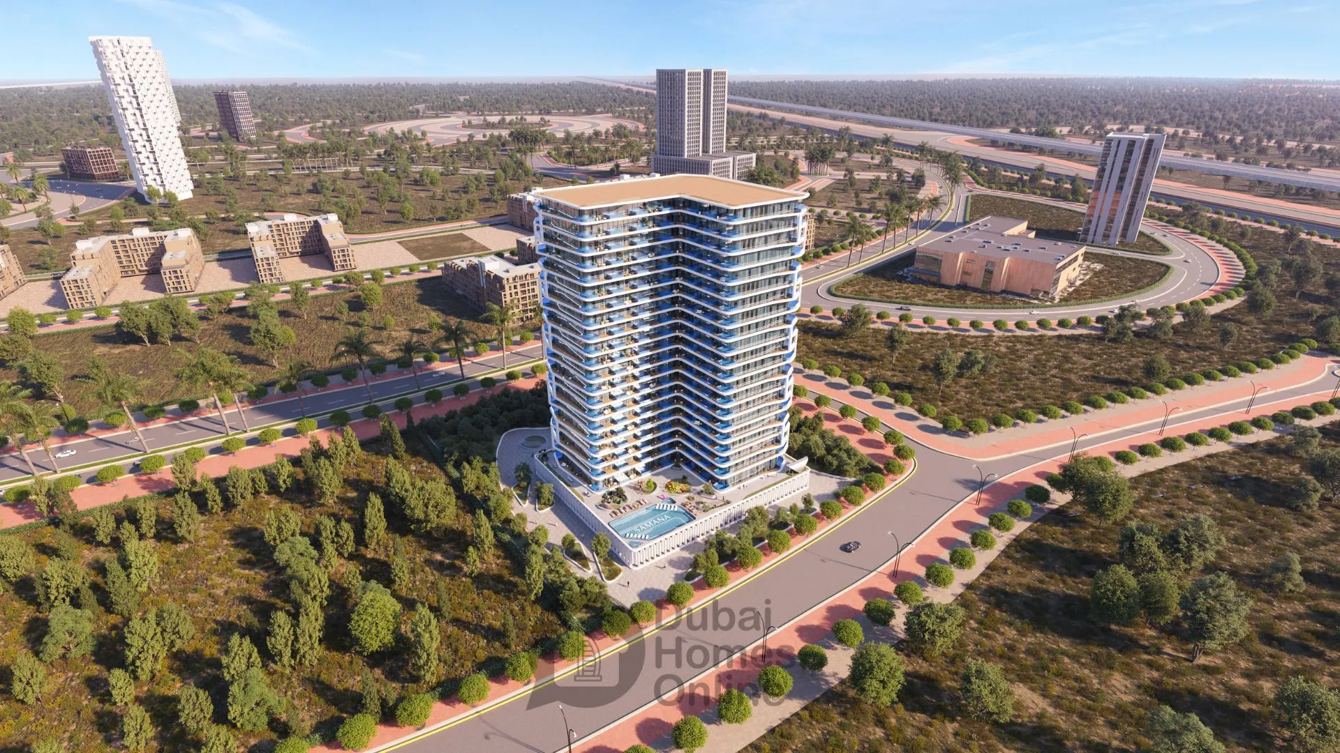 سامانا إيبيزا: شقق بحمامات سباحة خاصة للبيع في دبي لاند