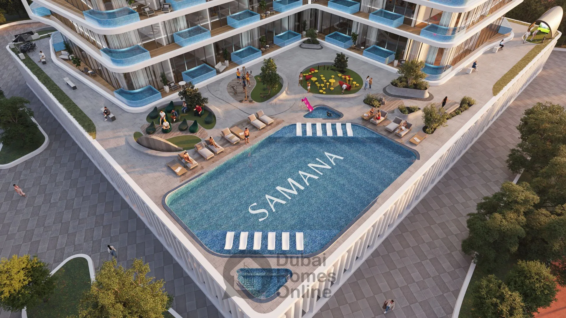 سامانا إيبيزا: شقق بحمامات سباحة خاصة للبيع في دبي لاند