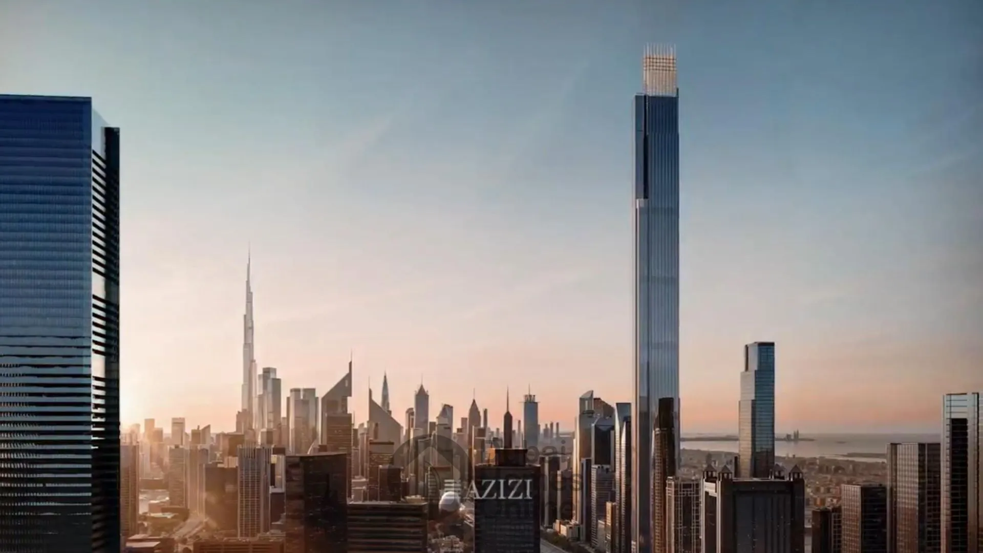 خرید آپارتمان و پنت هاوس در برج عزیزی بر جاده شیخ زاید در دبی