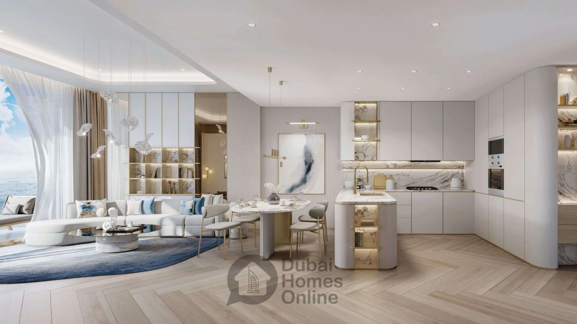 مشروع  برج ماكريل: شقق فاخرة مفروشة بالكامل للبيع في جزر دبي