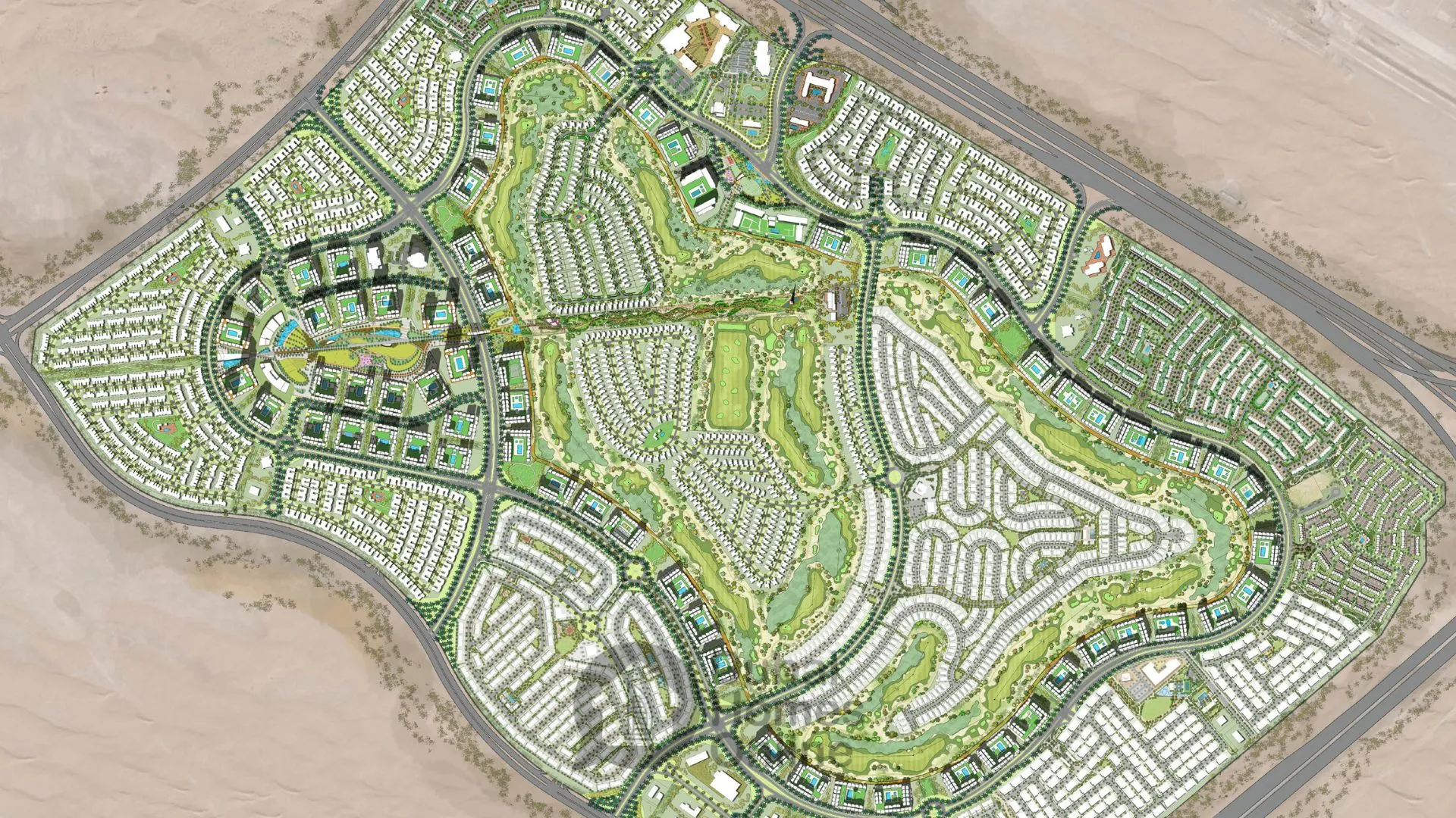 مشروع جولف إيدج من إعمار: شقق ومنازل تاون هاوس للبيع في إعمار ساوث